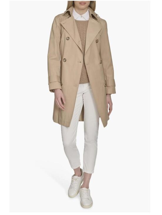 Cole Haan Jackets & Blazers - NWT Cole Haan Signature Hooded Trench Rain Coat Beige Medium